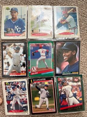 Baseball Card Collector Set - Blue, Red, Green Accents